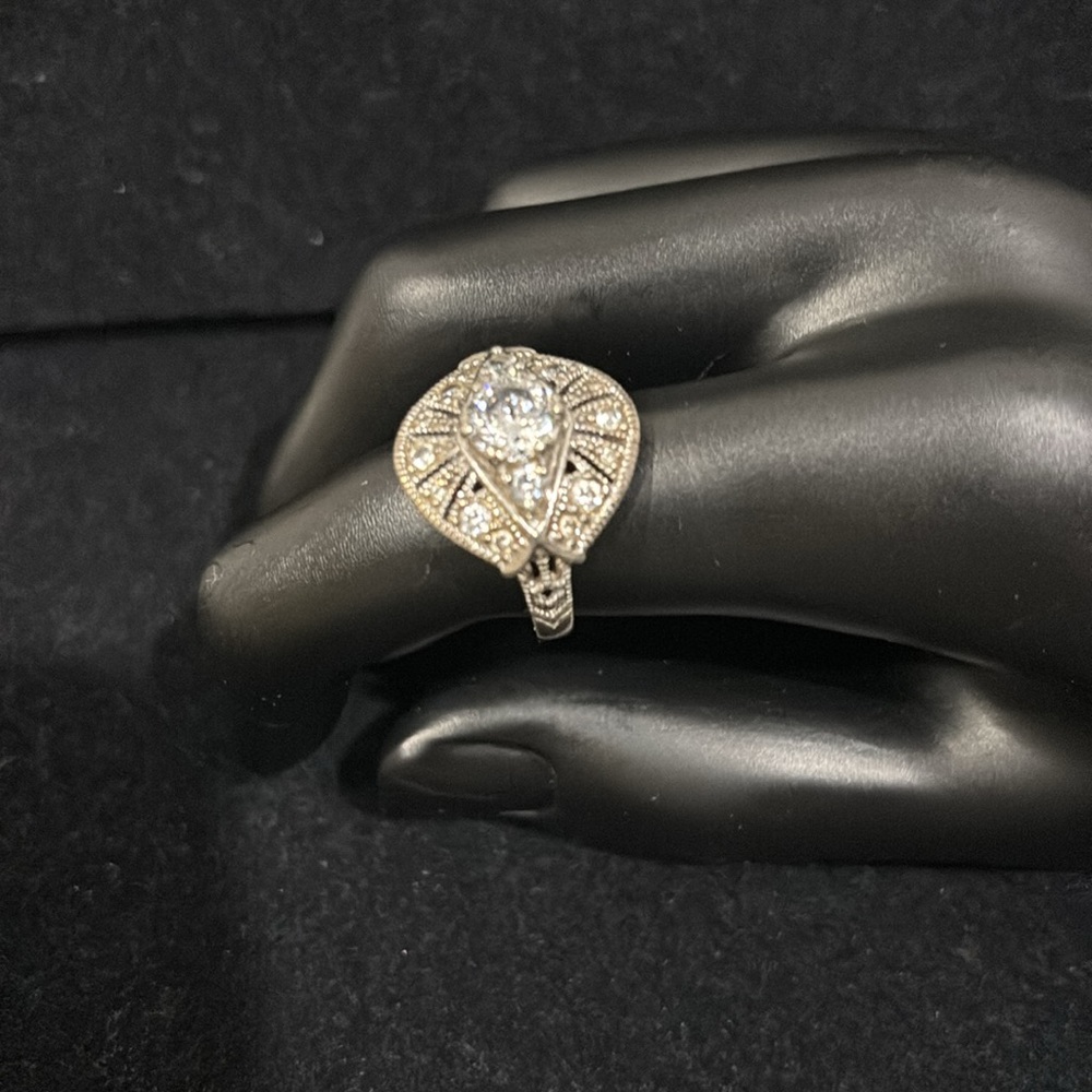 Rarities by Carol Brodie HSN Simulated Diamond Ring 7 & 8 Cubic Zirconia